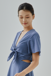 Jolie Front Knotted A-Line Dress